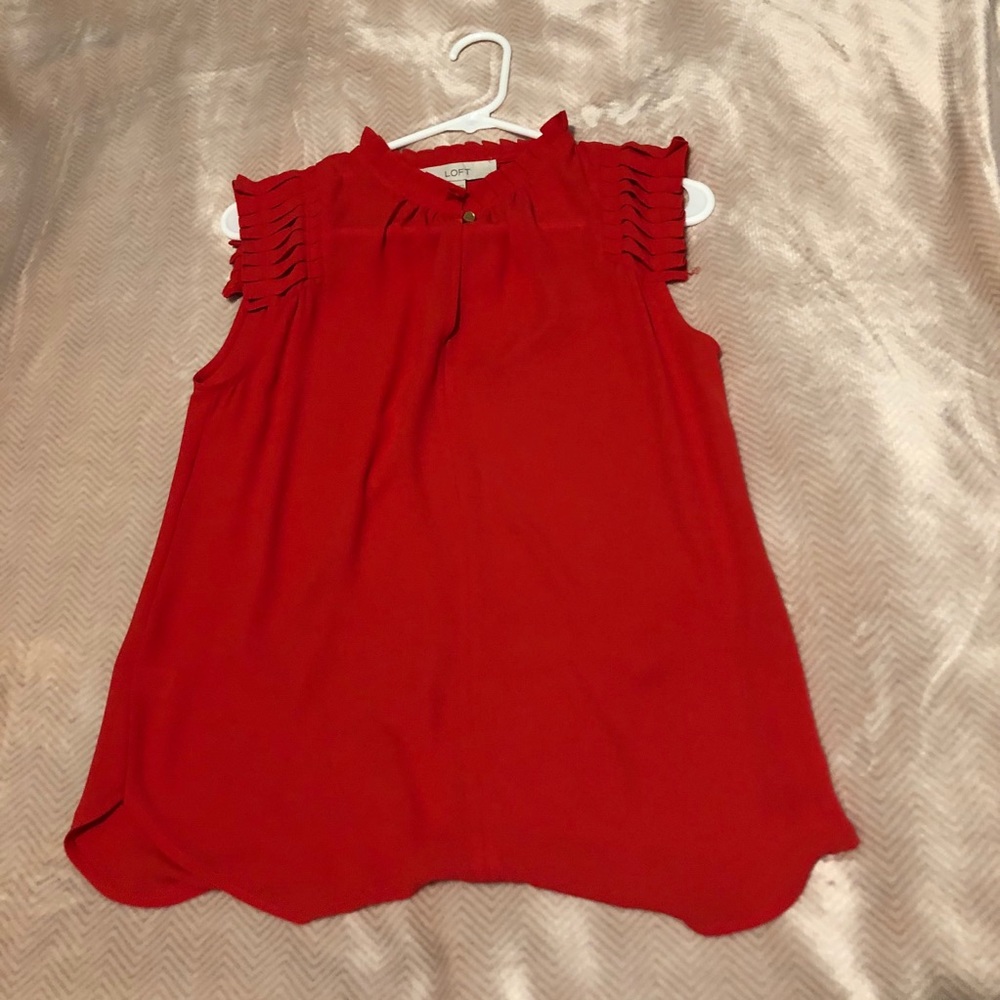 Loft Red Blouse